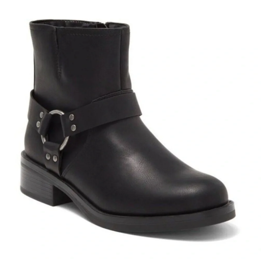 STEVE MADDEN Jengine Harness Moto Boots Girl sz 1